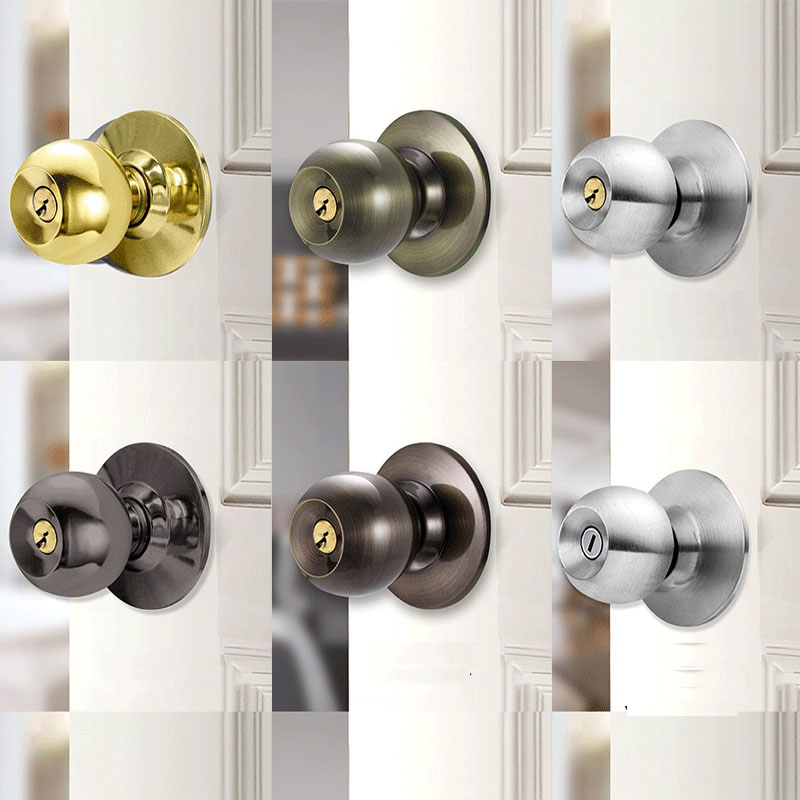 Home Bathroom Key - سبائك الألومنيوم مقابض الأبواب المستديرة دوران