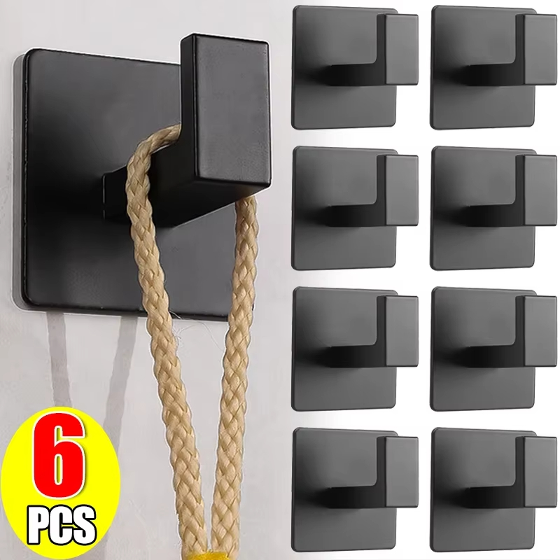 Robe Hook Adhesive - 1/6 قطعة قوية ذاتية اللصق جدار
