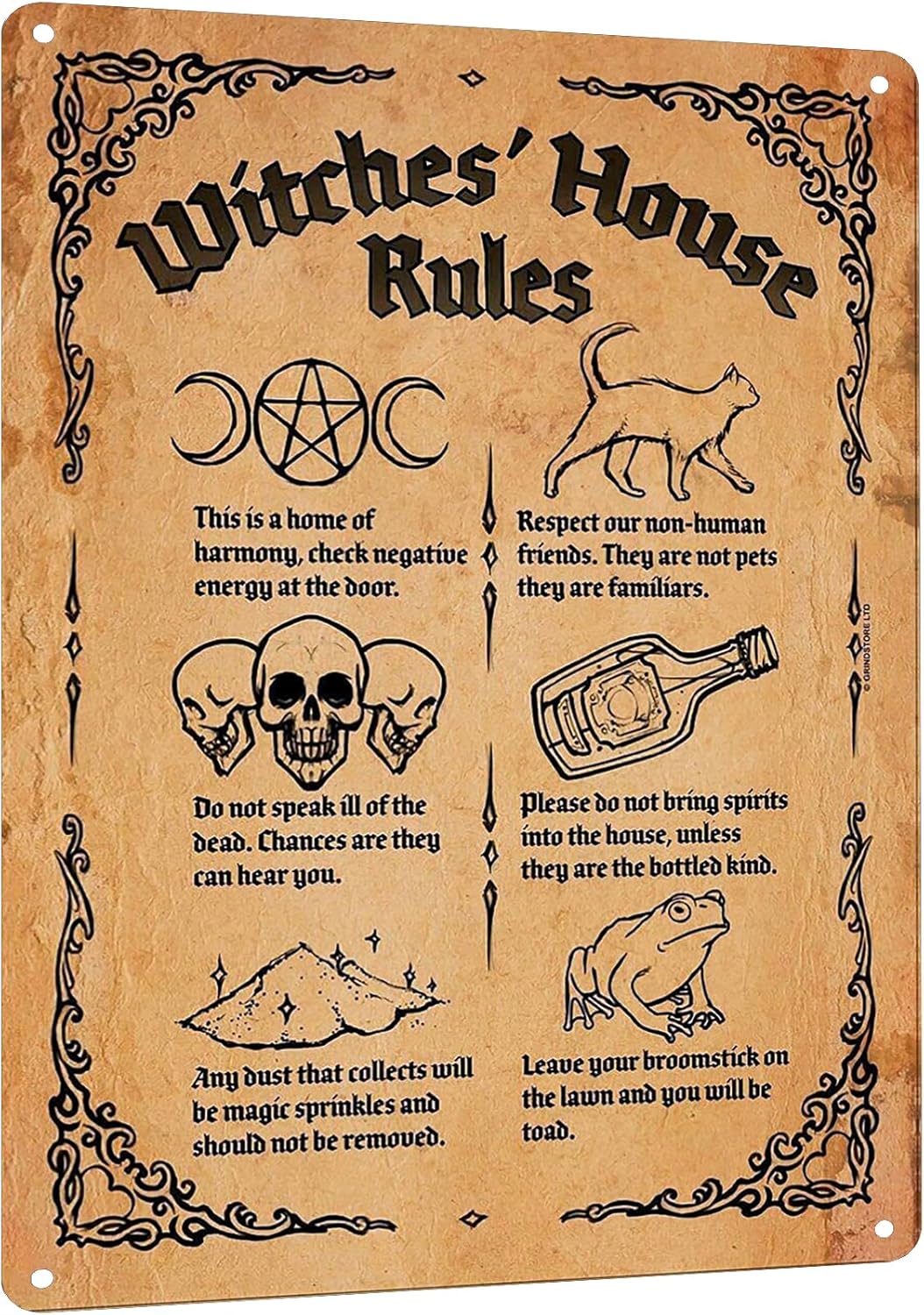 Home Bathroom Rules - Y1، لافتة معدنية بتصميم قواعد منزل