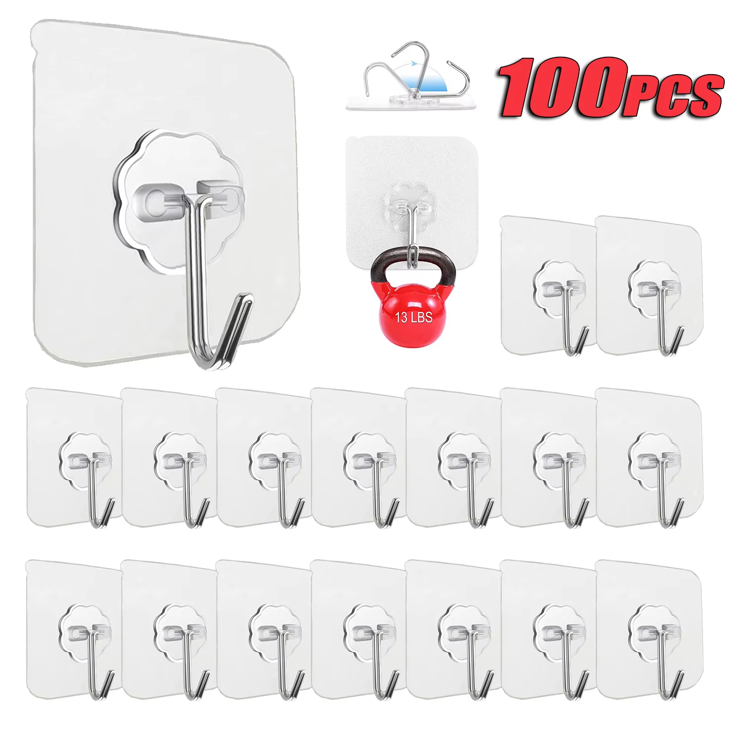 Home Bathroom Key - خطافات لاصقة من الفولاذ المقاوم للصدأ