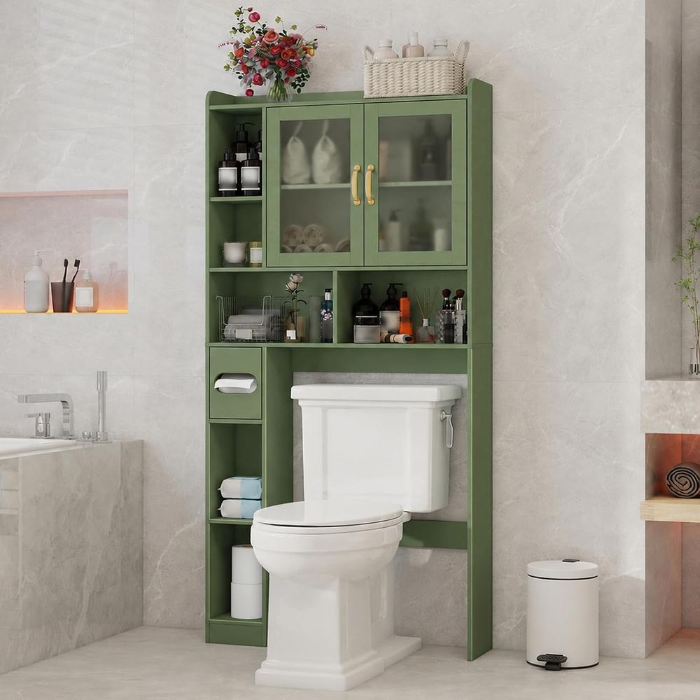 Home In Bathroom - خزانة تخزين أكريليكية فوق المرحاض موفرة