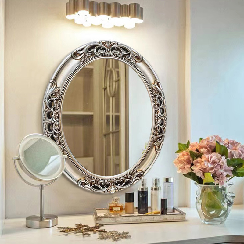 Home Bathroom Vanity - مرآة حمام أوروبية بيضاوية الشكل مجوفة