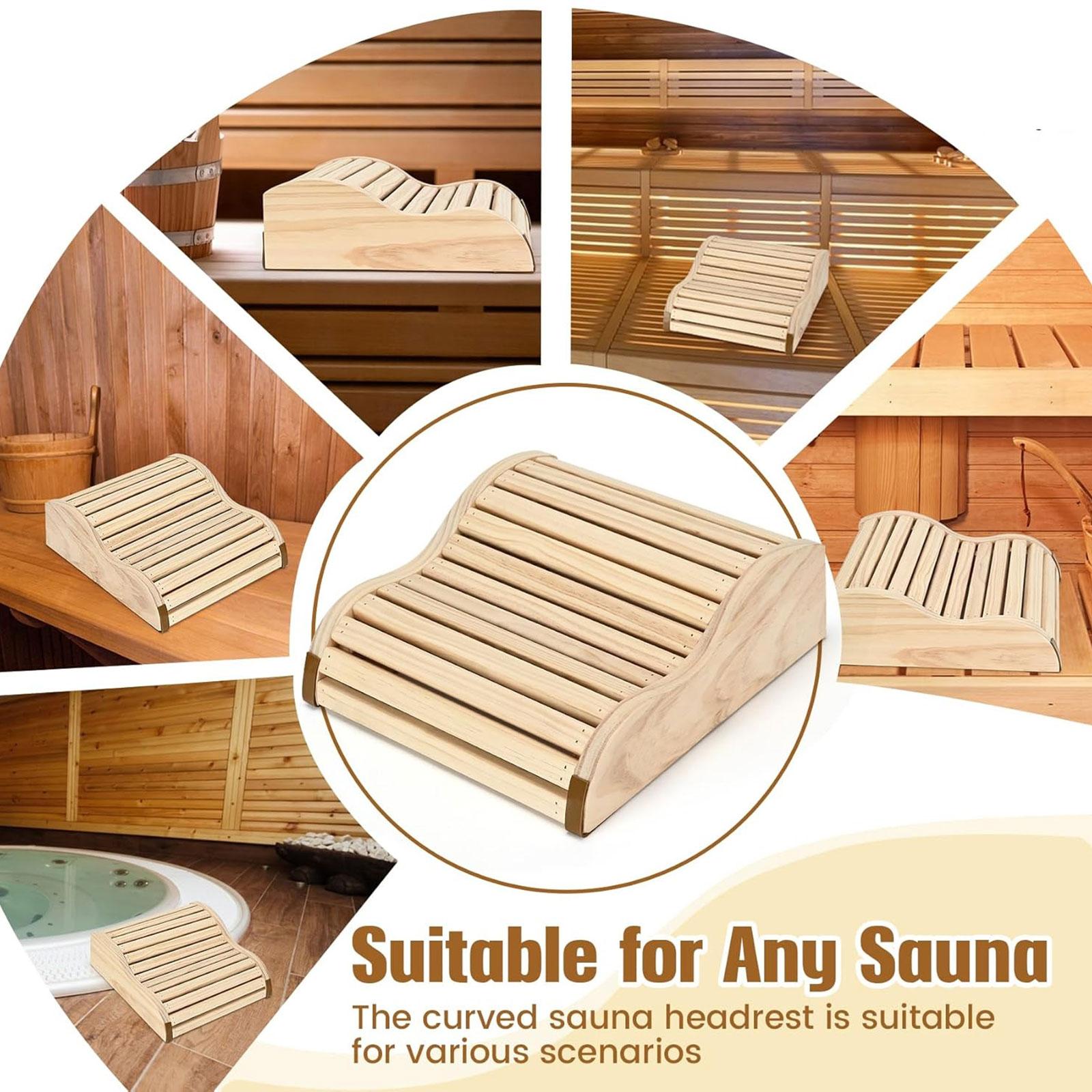 Home Bathroom With Sauna - مسند رأس للساونا، مستلزمات مريحة، إكسسوارات