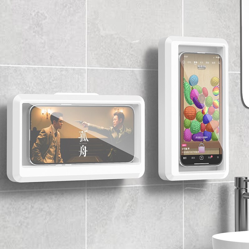 Home In Bathroom - حامل هاتف مقاوم للماء للحمام، حافظة