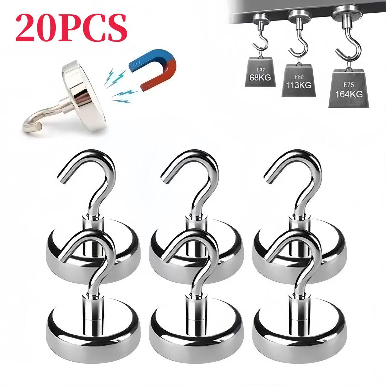 Home Bathroom Key - 1-10-20 قطعة السنانير المغناطيس القوي متعددة