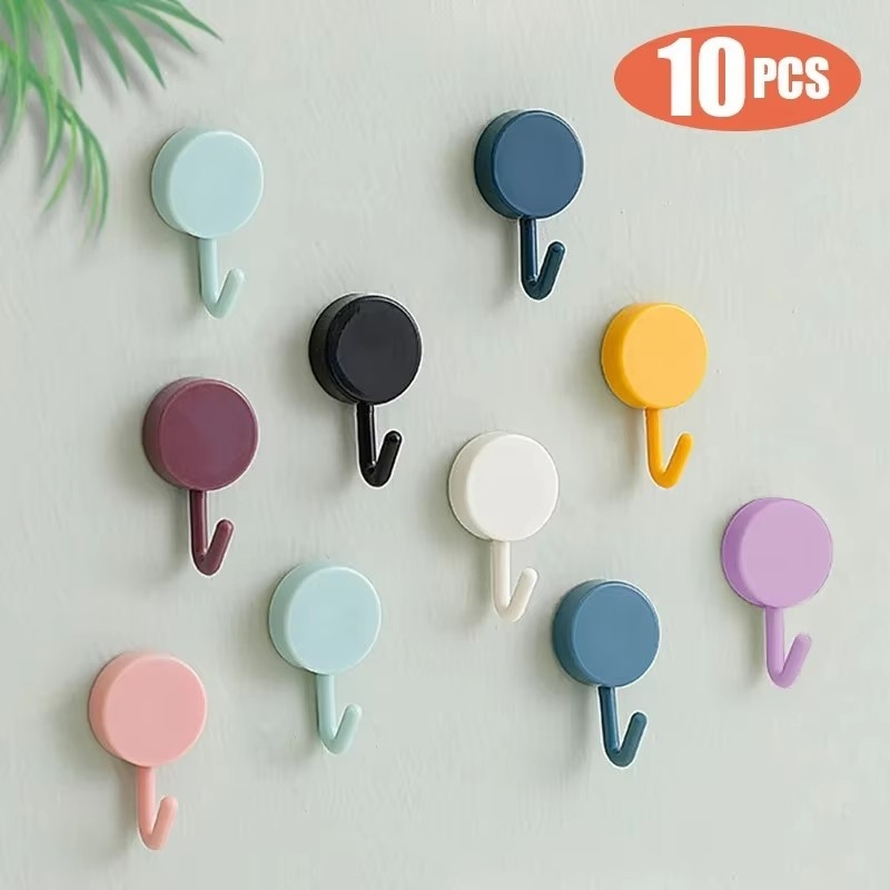 Robe Hook Adhesive - 5-15 قطعة خطاف لاصق ذاتي قوي