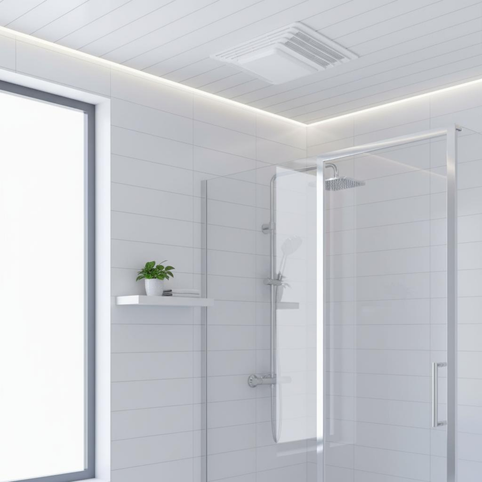 Home Hardware Bathroom Fan - غطاء مروحة شفط الحمام بدون أدوات،