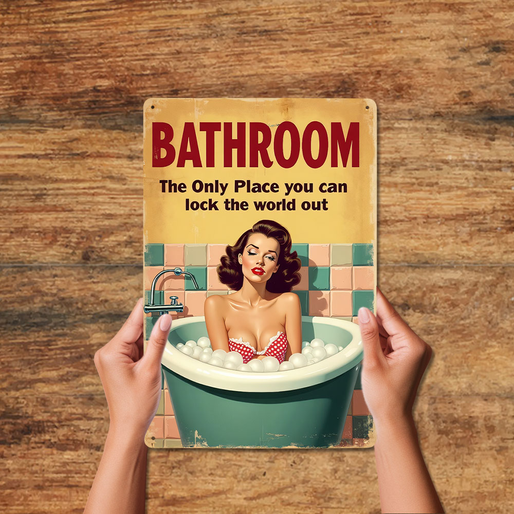 قواعد الحمام المضحكة خمر علامة - مراجعة Home Bathroom Ideas وسعره