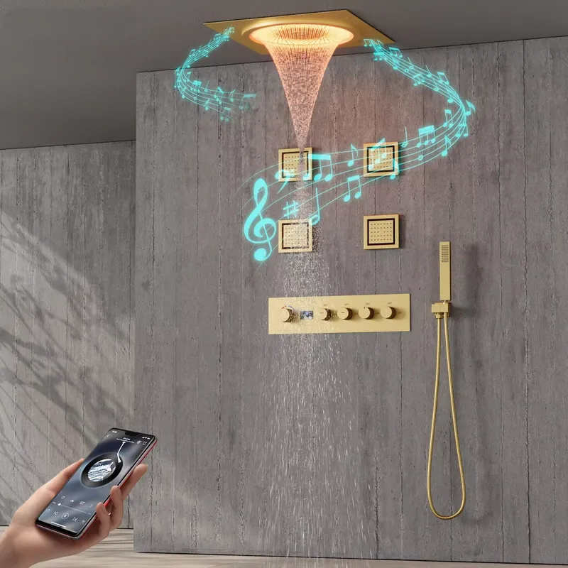 مجموعة دش ذكية بإضاءة LED مع ن - مراجعة Home In Bathroom وسعره