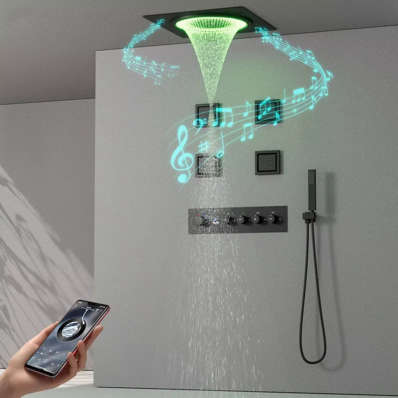 مجموعة دش ذكية بإضاءة LED مع ن - مراجعة Home In Bathroom وسعره