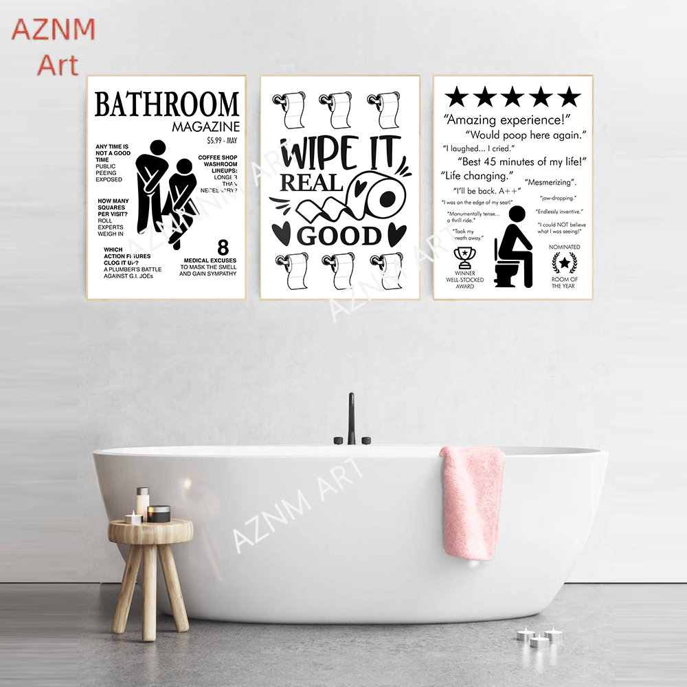 الرسم على لوحات القماش الجداري - مراجعة Home Bathroom Rules وسعره