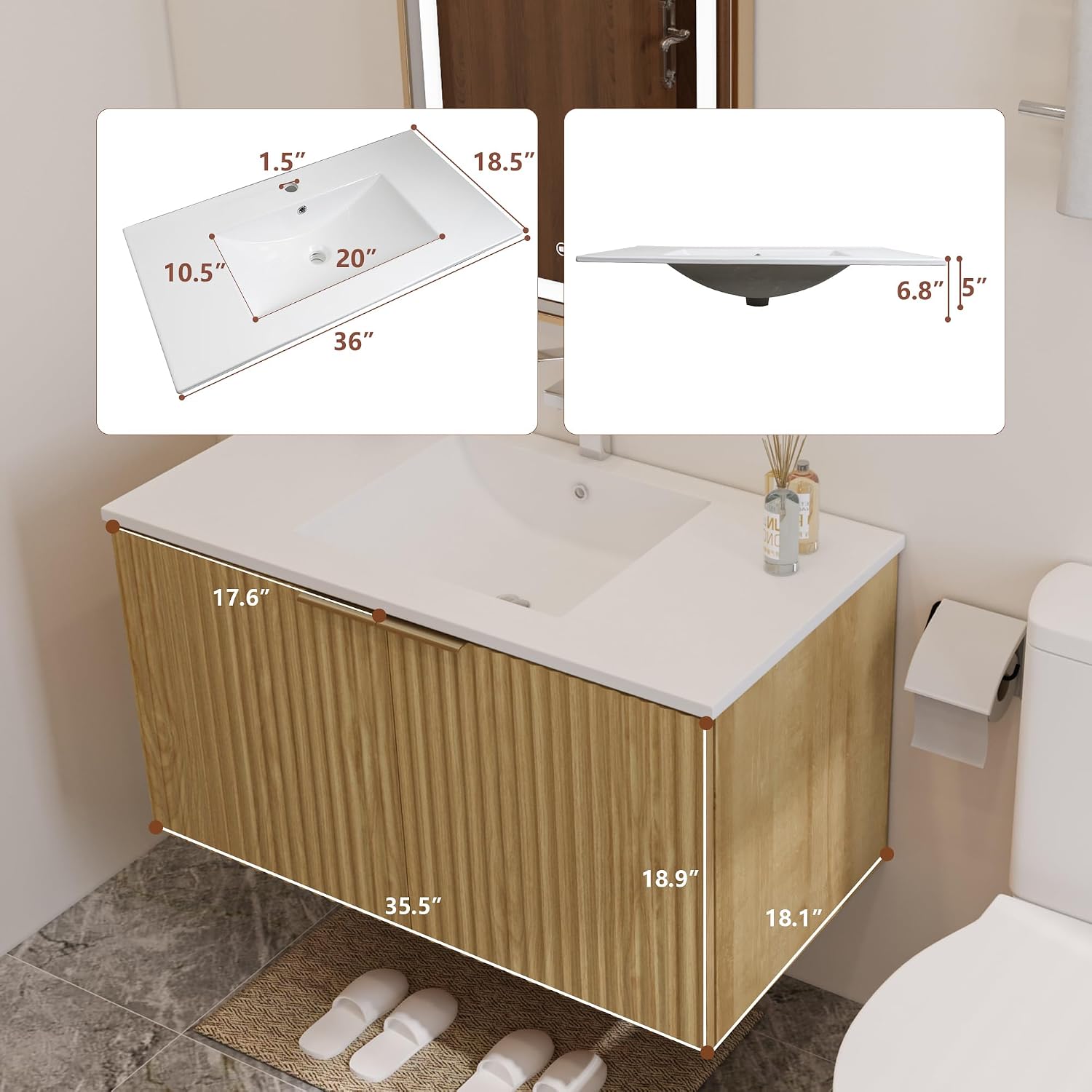 وحدة حمام عصرية معلقة على الحا - مراجعة Home In Bathroom وسعره