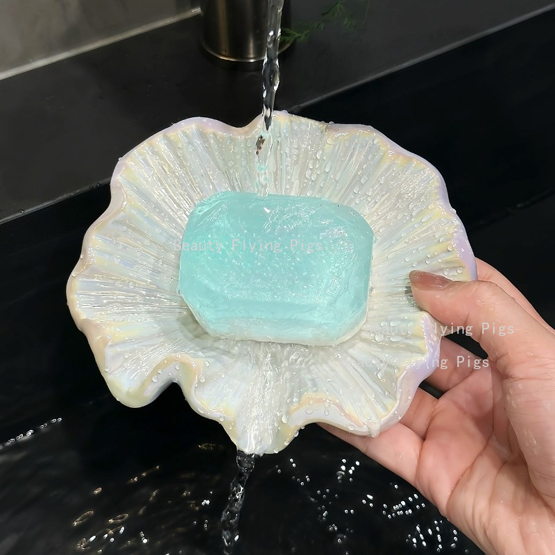 حامل صابون سيراميك على شكل ورق - مراجعة Home Bathroom Key وسعره