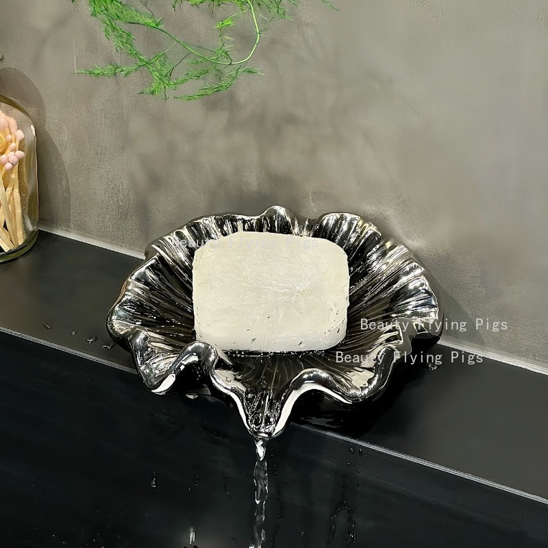 حامل صابون سيراميك على شكل ورق - مراجعة Home Bathroom Key وسعره