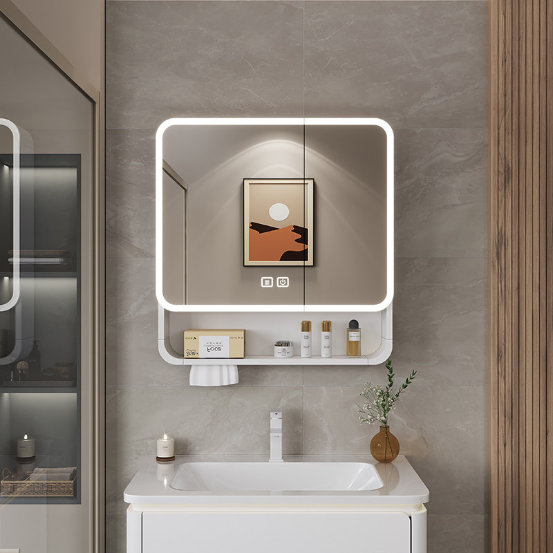منظم مرآة لخزانة الحمام، أرفف  - مراجعة Home Bathroom Glass وسعره