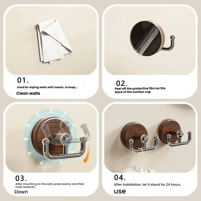 خطافات شفط خشبية للتخزين المنز - مراجعة Home Bathroom Key وسعره
