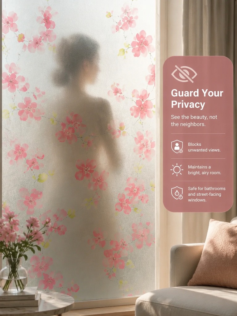 فيلم نوافذ للخصوصية مصقول شبه  - مراجعة Home Bathroom Glass وسعره