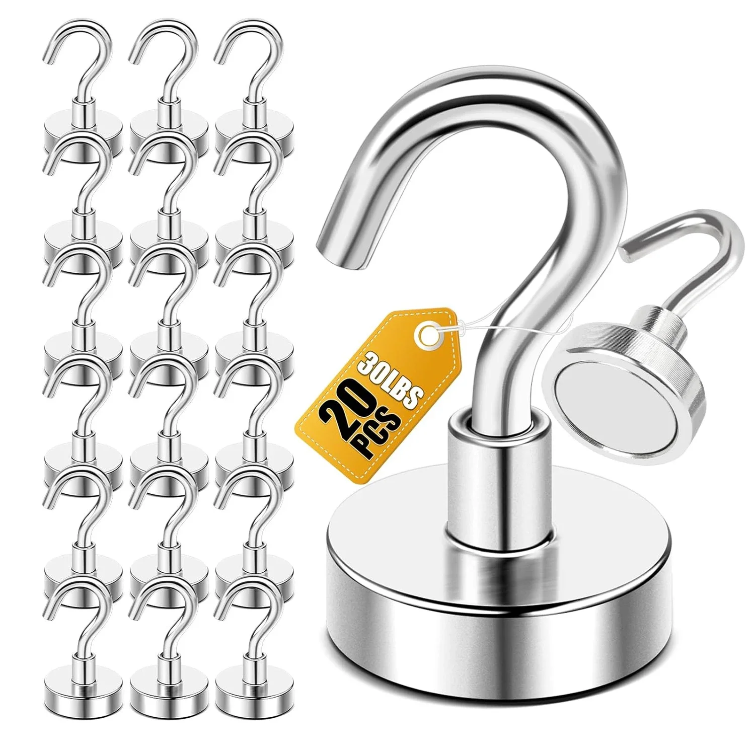 20 قطعة خطاف مغناطيسي قوي معدن - مراجعة Home Bathroom Key وسعره