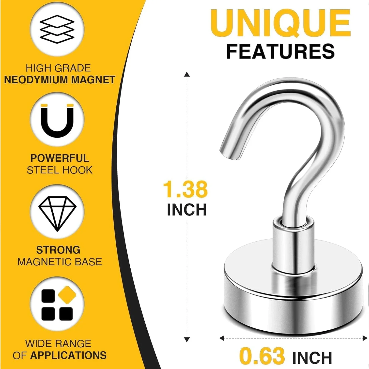 20 قطعة خطاف مغناطيسي قوي معدن - مراجعة Home Bathroom Key وسعره