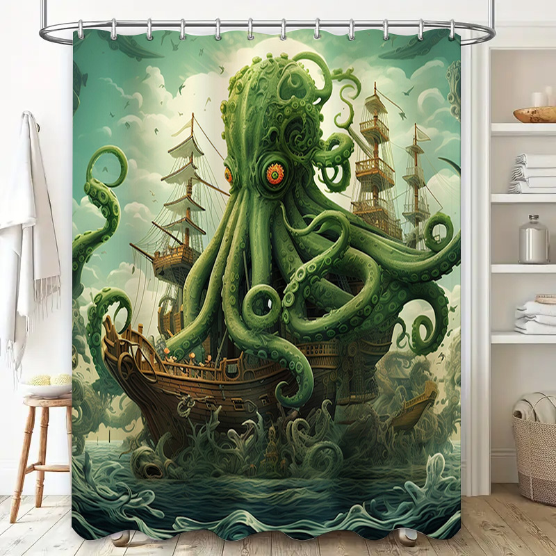 الأخطبوط السفينة دش الستار سري - مراجعة Home Bathroom Ideas وسعره