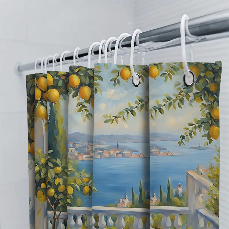 ستارة حمام بتصميم حديقة الليمو - مراجعة Home Bathroom Ideas وسعره