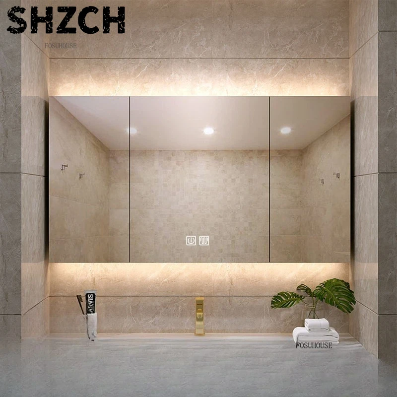 مرآة حمام عصرية سميكة مع خزانة - مراجعة Home Bathroom Vanity وسعره