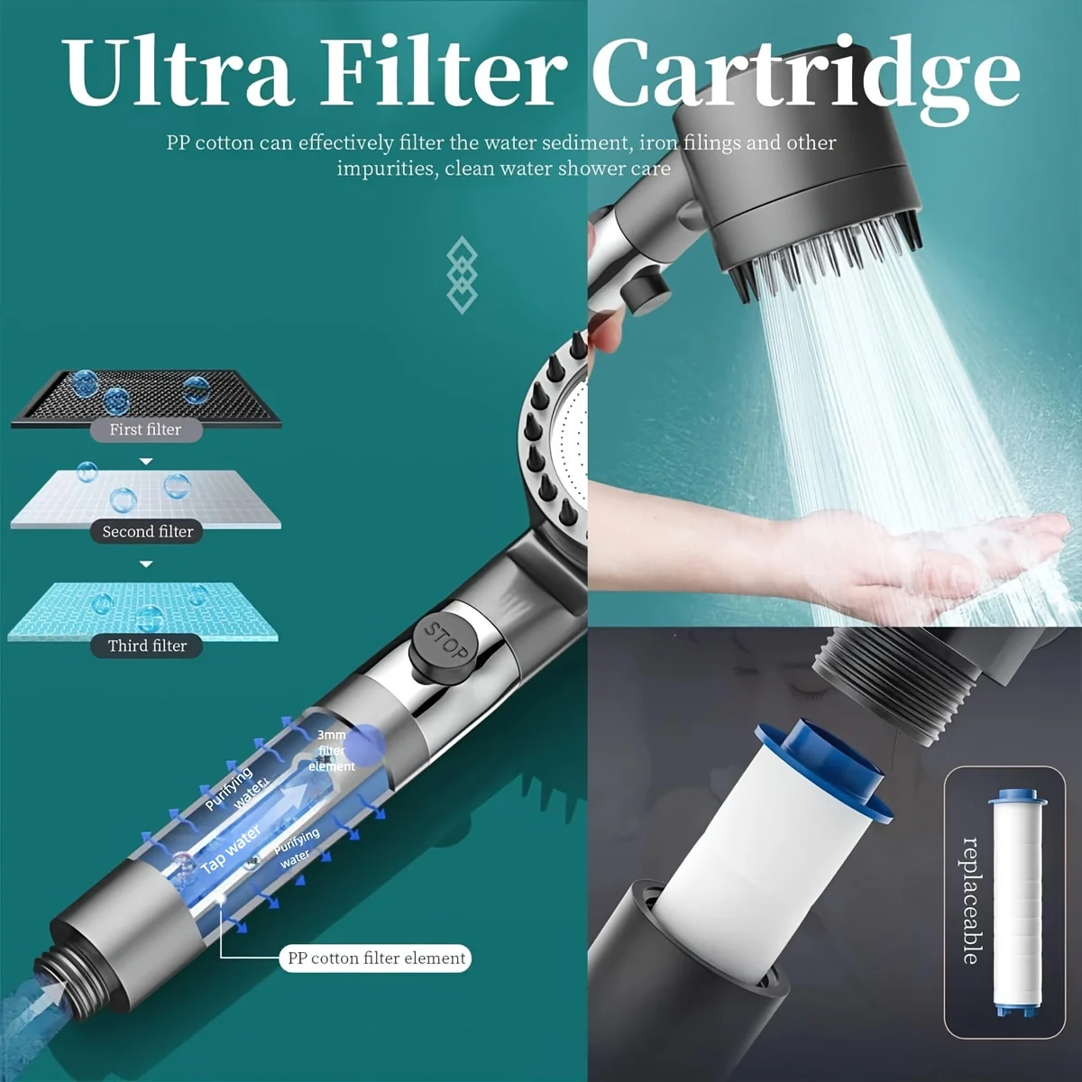 رأس دش قطرة أيون جديد 2025 مع  - مراجعة Home Bathroom Supplies وسعره