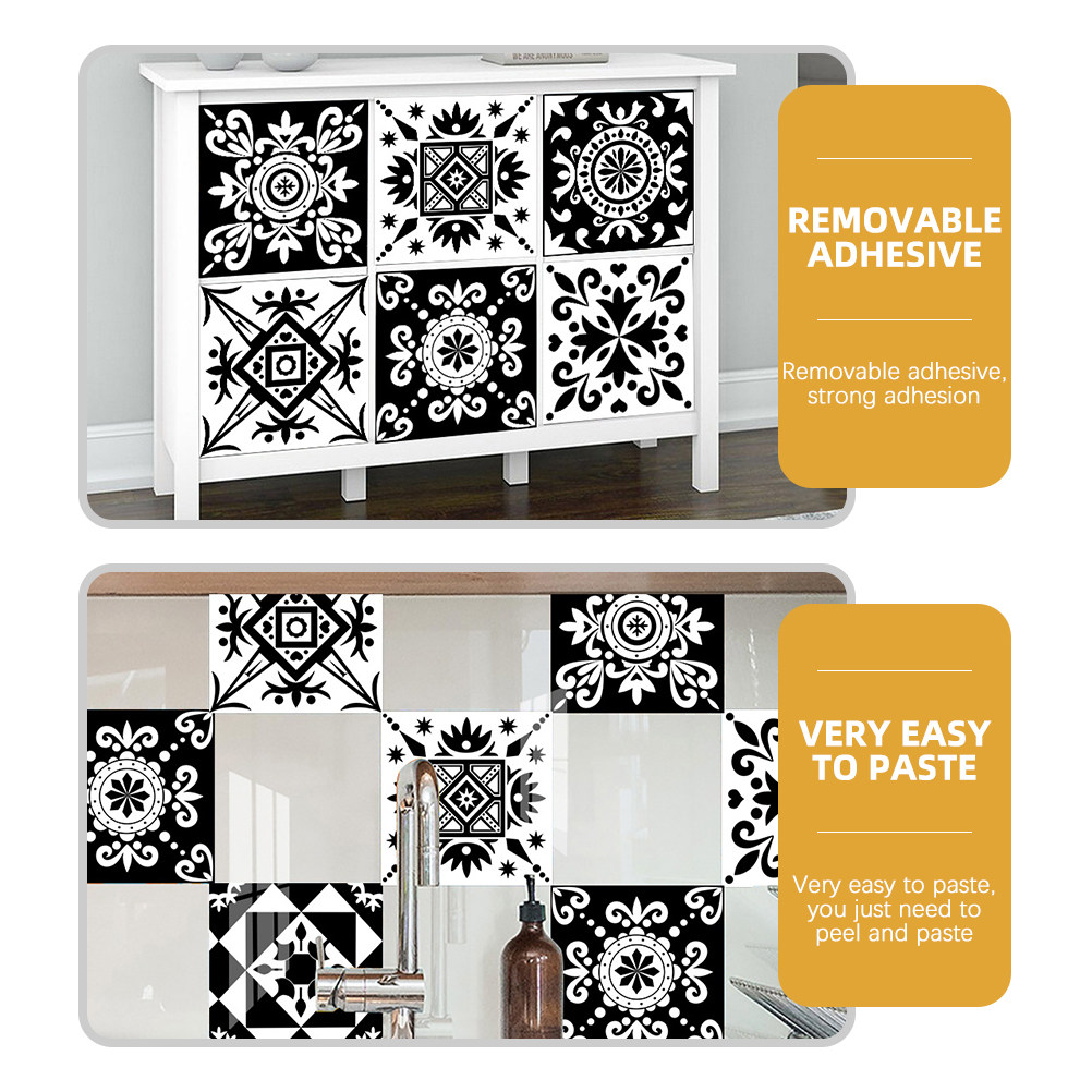 10 قطع من ملصقات الحائط للديكو - مراجعة Home Bathroom Tiles وسعره