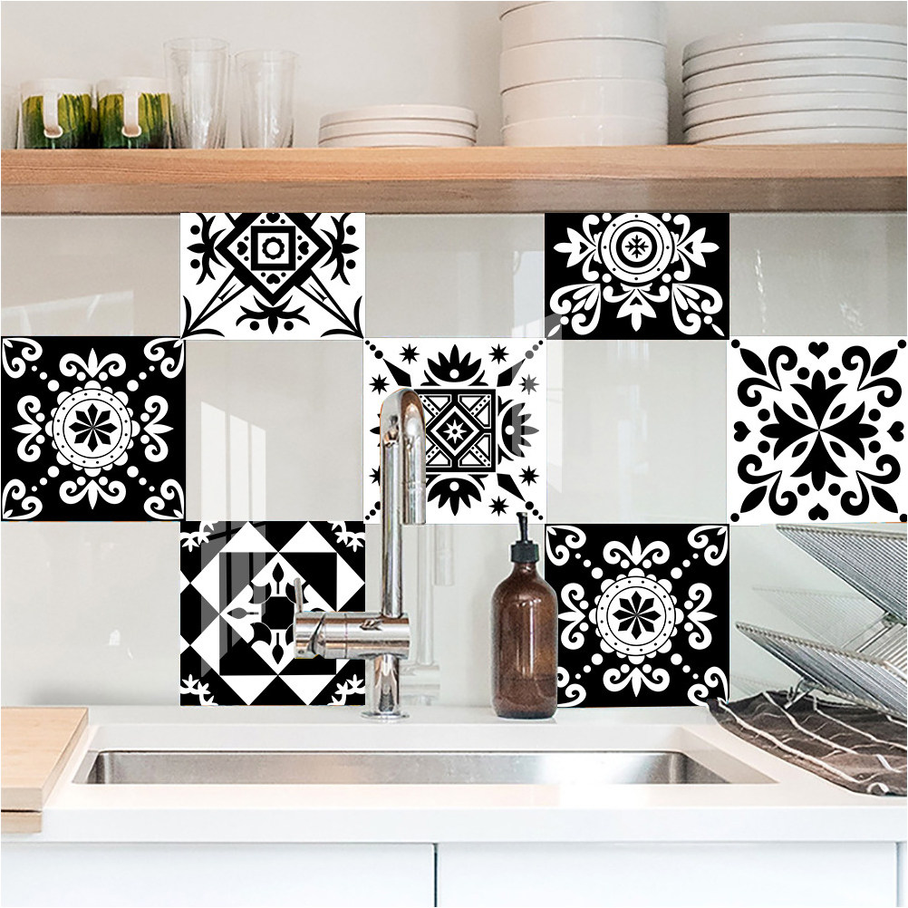 10 قطع من ملصقات الحائط للديكو - مراجعة Home Bathroom Tiles وسعره