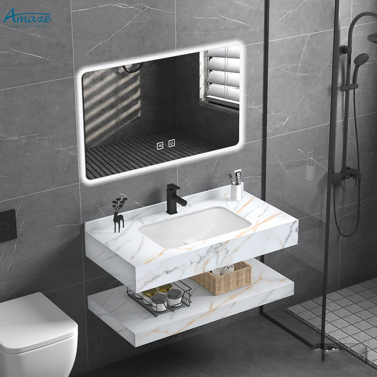 خزانة حمام متينة ذات طبقتين مث - مراجعة Home Bathroom Vanity وسعره