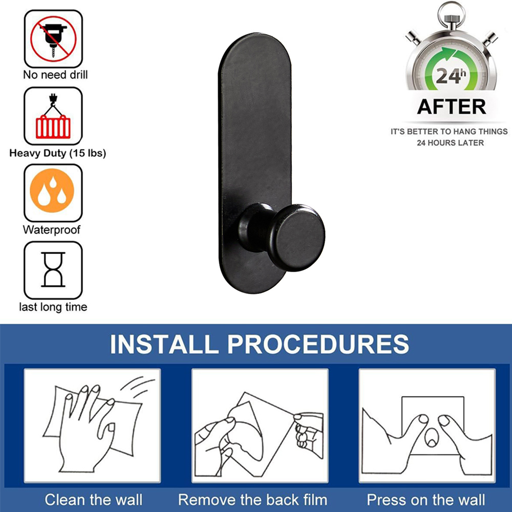 1-5 قطعة لاصق قوي جدار هوك ملص - مراجعة Robe Hook Adhesive وسعره