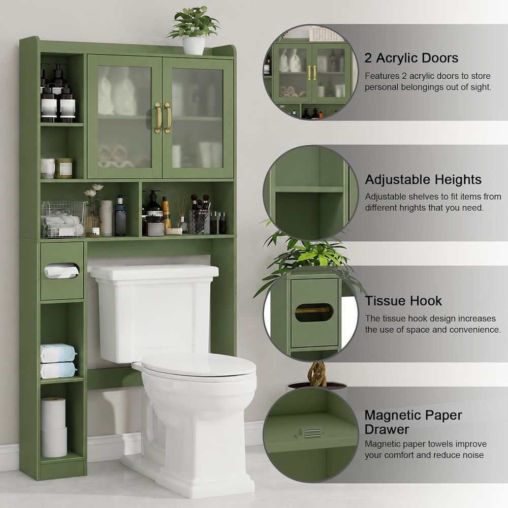 خزانة تخزين أكريليكية فوق المر - مراجعة Home In Bathroom وسعره