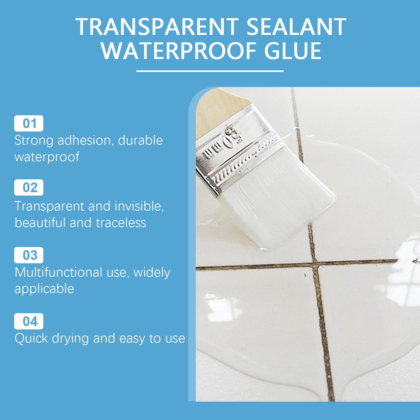 مانع التسرب الشفاف المقاوم للم - مراجعة Home Bathroom Tiles وسعره