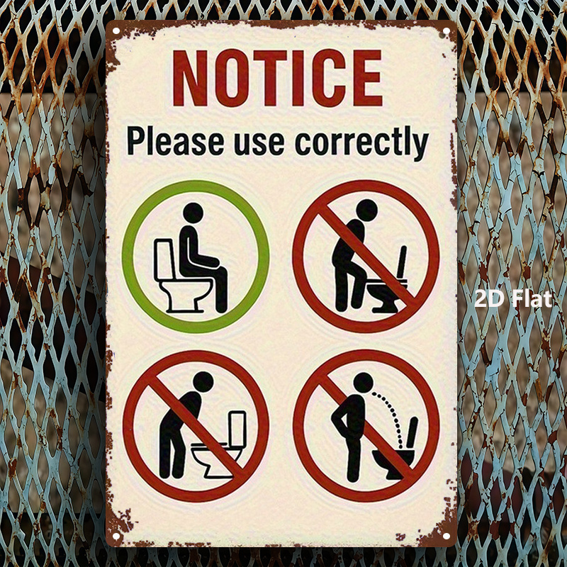 لوحة جدارية معدنية مسطحة بتصمي - مراجعة Home Bathroom Rules وسعره