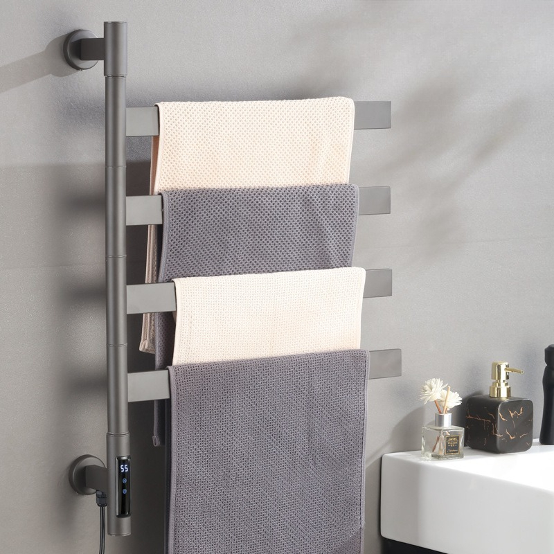 حامل مناشف كهربائي قابل للدورا - مراجعة Home Bathroom Supplies وسعره